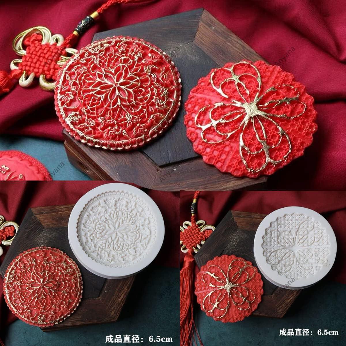 Set de 3 Moldes de Silicona para Fondant Anyana - Encaje Cupcakes