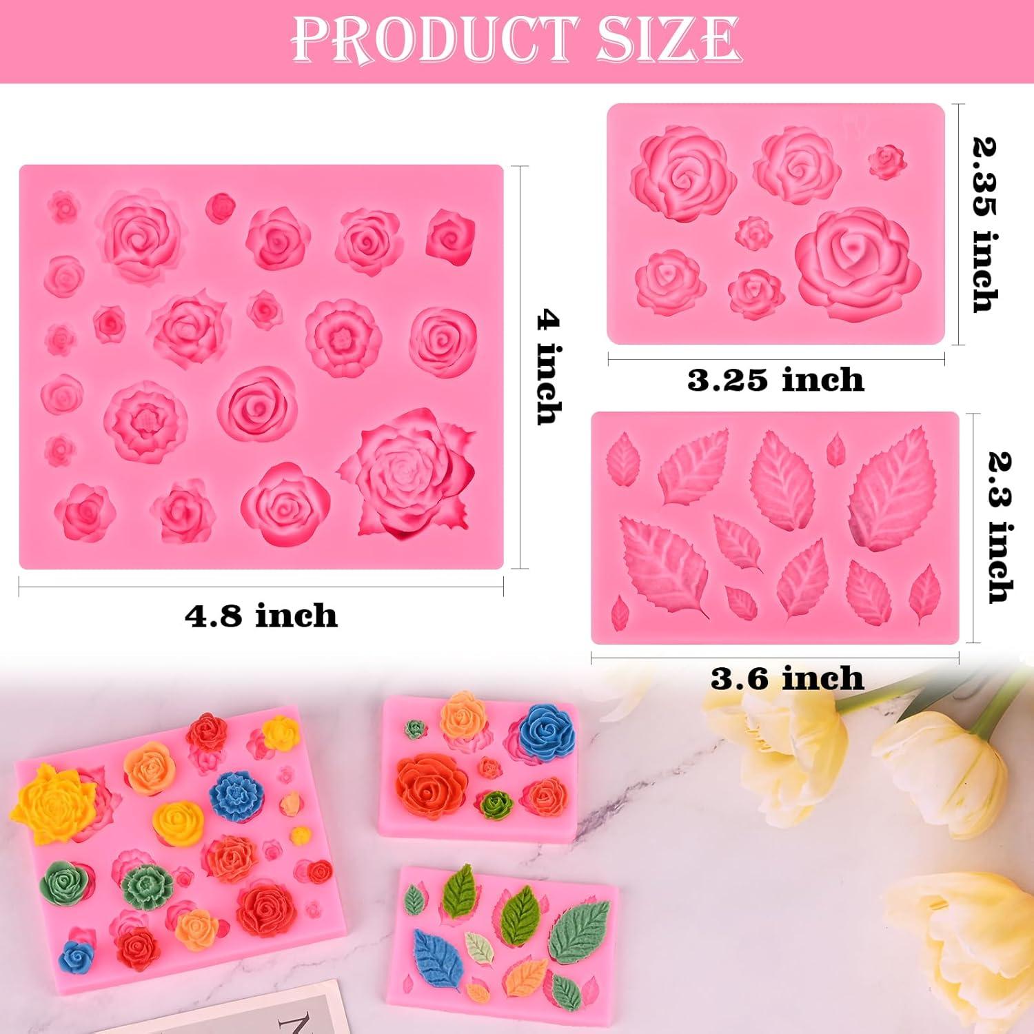 Molde de Silicona Actvty para Flores y Hojas - 3 Piezas