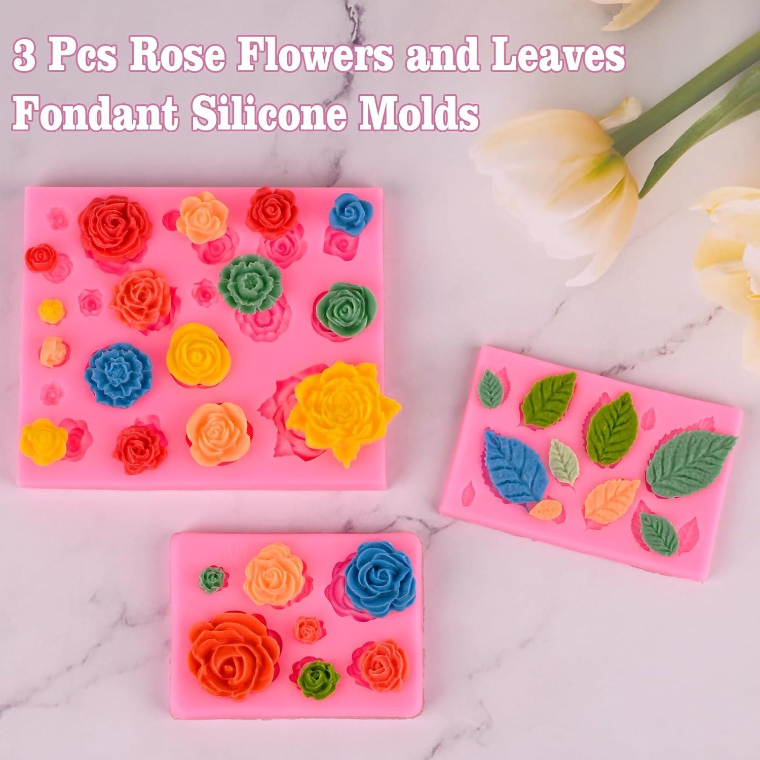 Molde de Silicona Actvty para Flores y Hojas - 3 Piezas