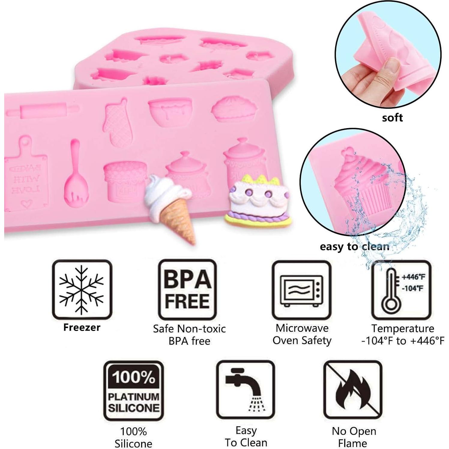 Molde de Fondant de Silicona Muyulin para Cupcakes - 4 Piezas