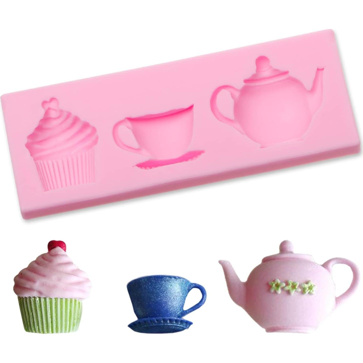 Molde de Fondant de Silicona Muyulin para Cupcakes - 4 Piezas