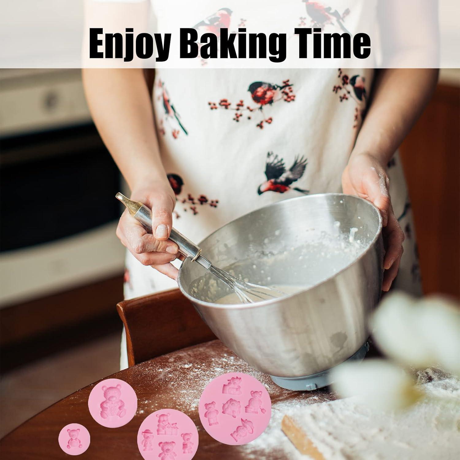 Moldes de Silicona para Pasteles Osito YWZBOMOLDRM 4 Pcs