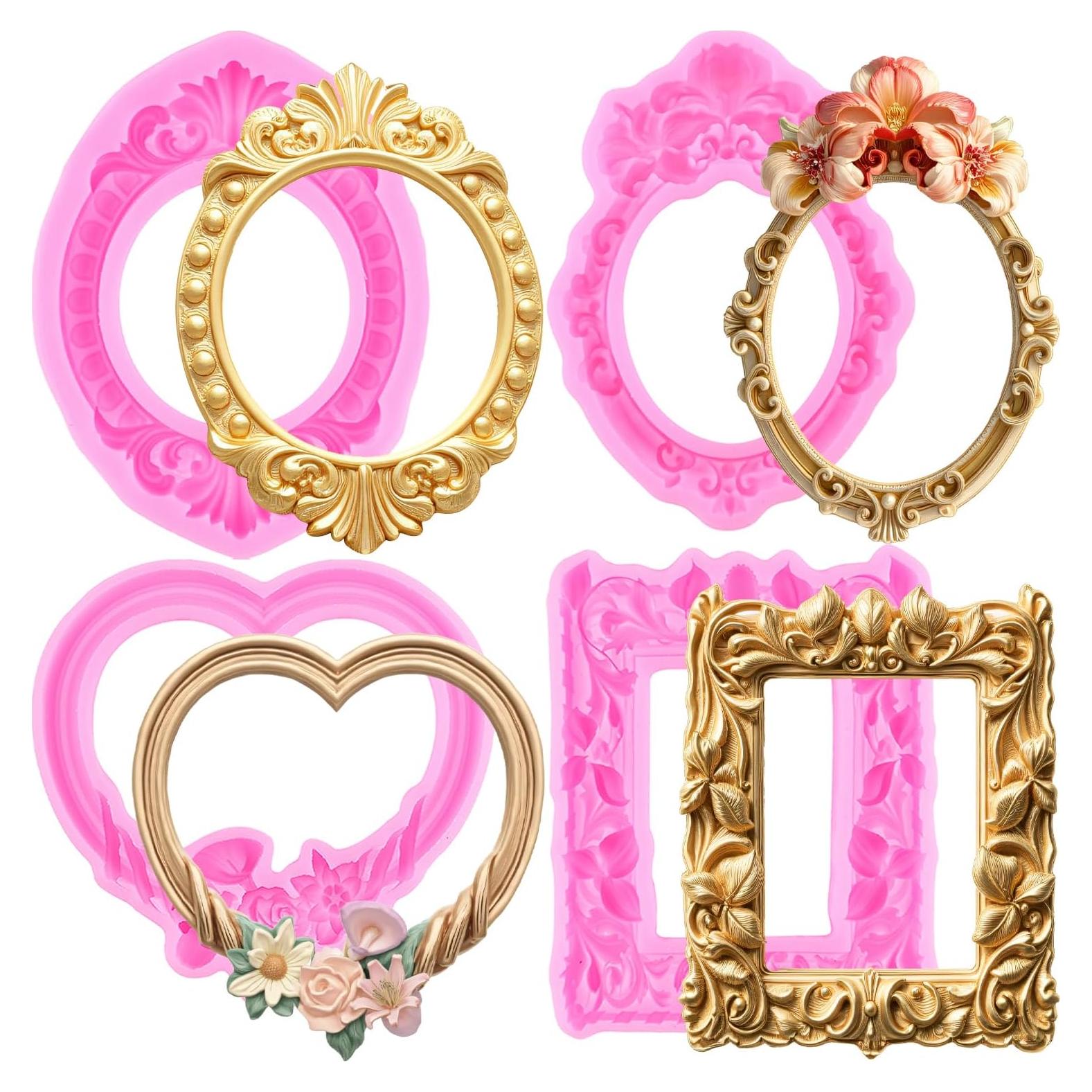 Molde de Silicona Mujiang para Fondant y Chocolate - Set de 4