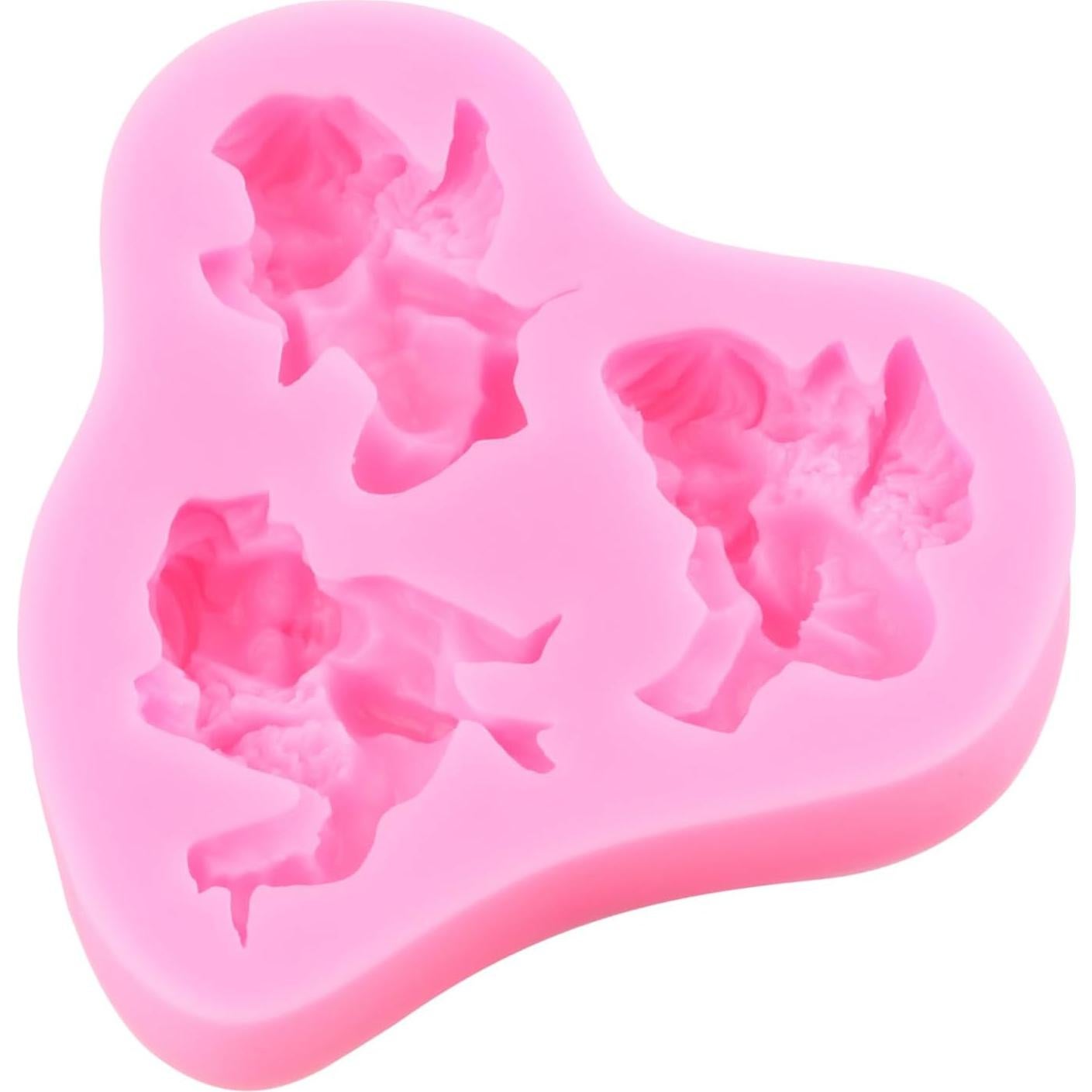 Angel Baby Fondant Mold Angel Cherub Cake Decorating Silicone Molds For Cake Decoration Cupcake Topper Chocolate Candy Gum Paste Polymer Clay