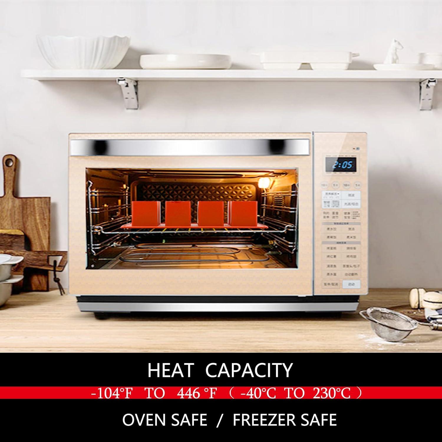 Moldes de Silicona Cuadrados Muyulin, 2 Piezas 8 Cavidades