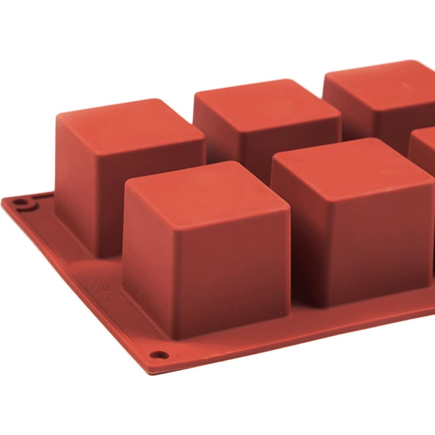 Moldes de Silicona Cuadrados Muyulin, 2 Piezas 8 Cavidades