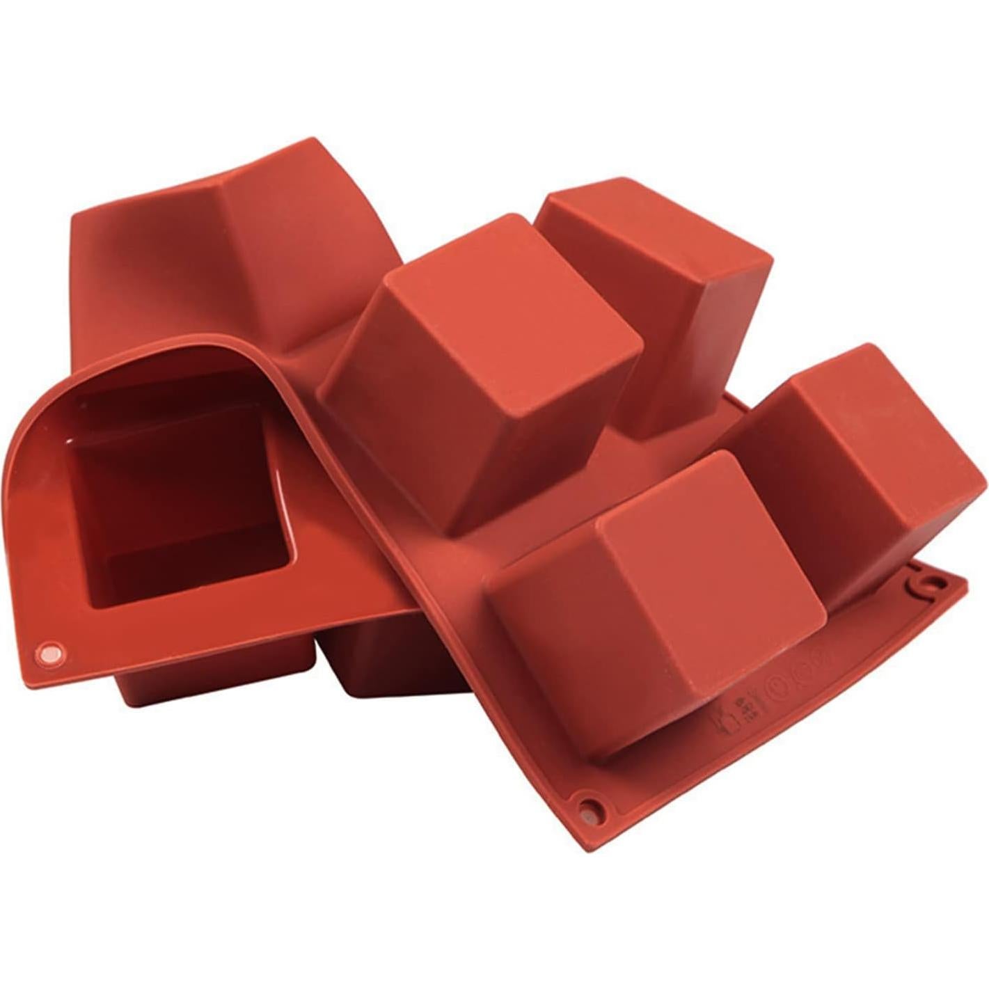 Moldes de Silicona Cuadrados Muyulin, 2 Piezas 8 Cavidades