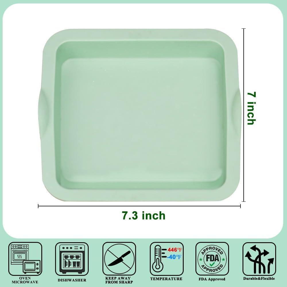 Juego de 4 moldes de silicona SHANIABELLE 15 cm Cuadrado