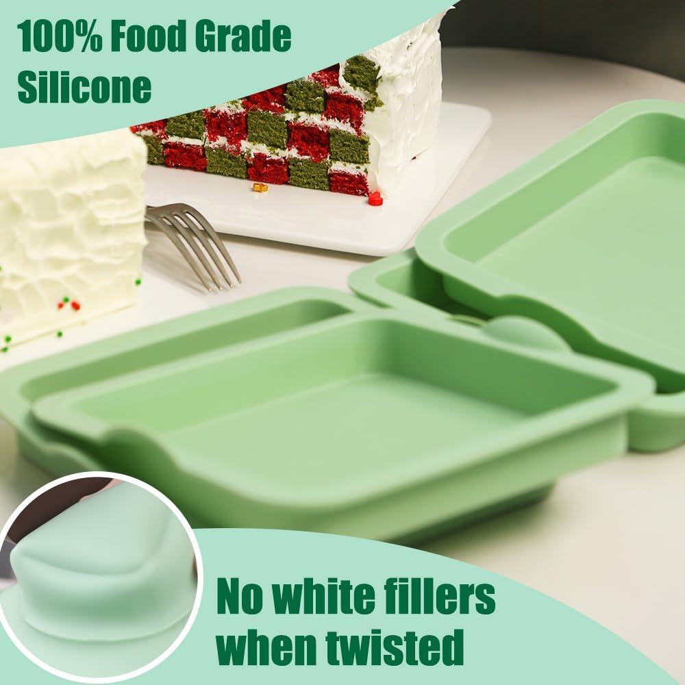 Juego de 4 moldes de silicona SHANIABELLE 15 cm Cuadrado