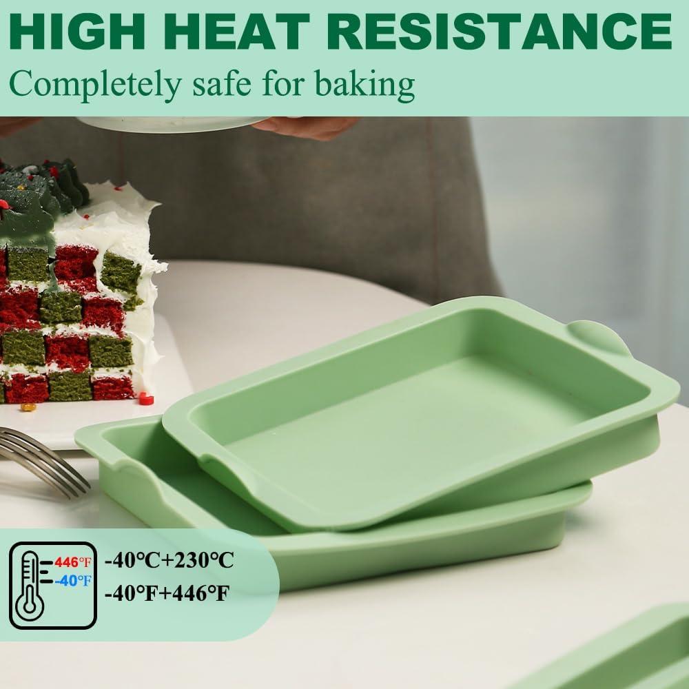 Juego de 4 moldes de silicona SHANIABELLE 15 cm Cuadrado