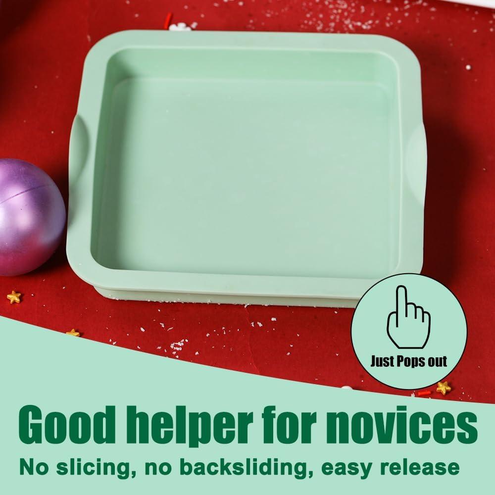 Juego de 4 moldes de silicona SHANIABELLE 15 cm Cuadrado