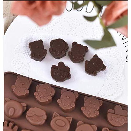 Moldes de Chocolate Silicona Cozihom 4 Pcs Animales