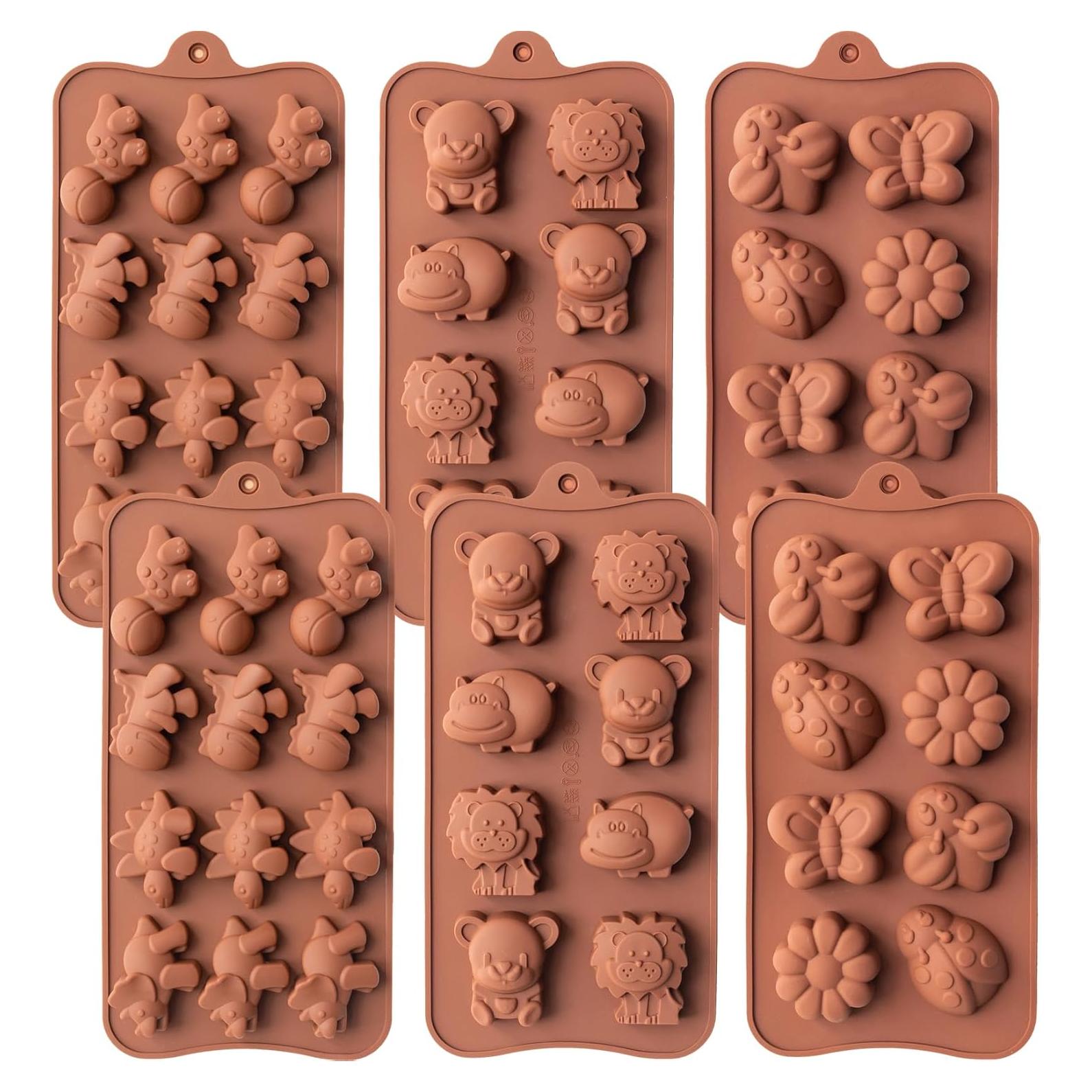 Juego de 6 Moldes de Silicona WARM TIME para Chocolate y Caramelo