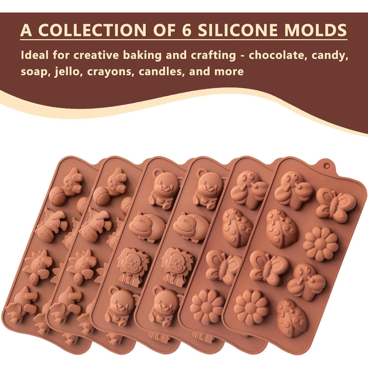 Juego de 6 Moldes de Silicona WARM TIME para Chocolate y Caramelo