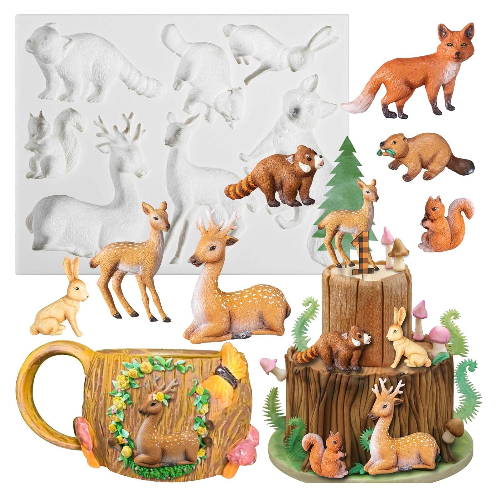 Molde de Silicona FUNSHOWCASE Animales del Bosque 7 Formas