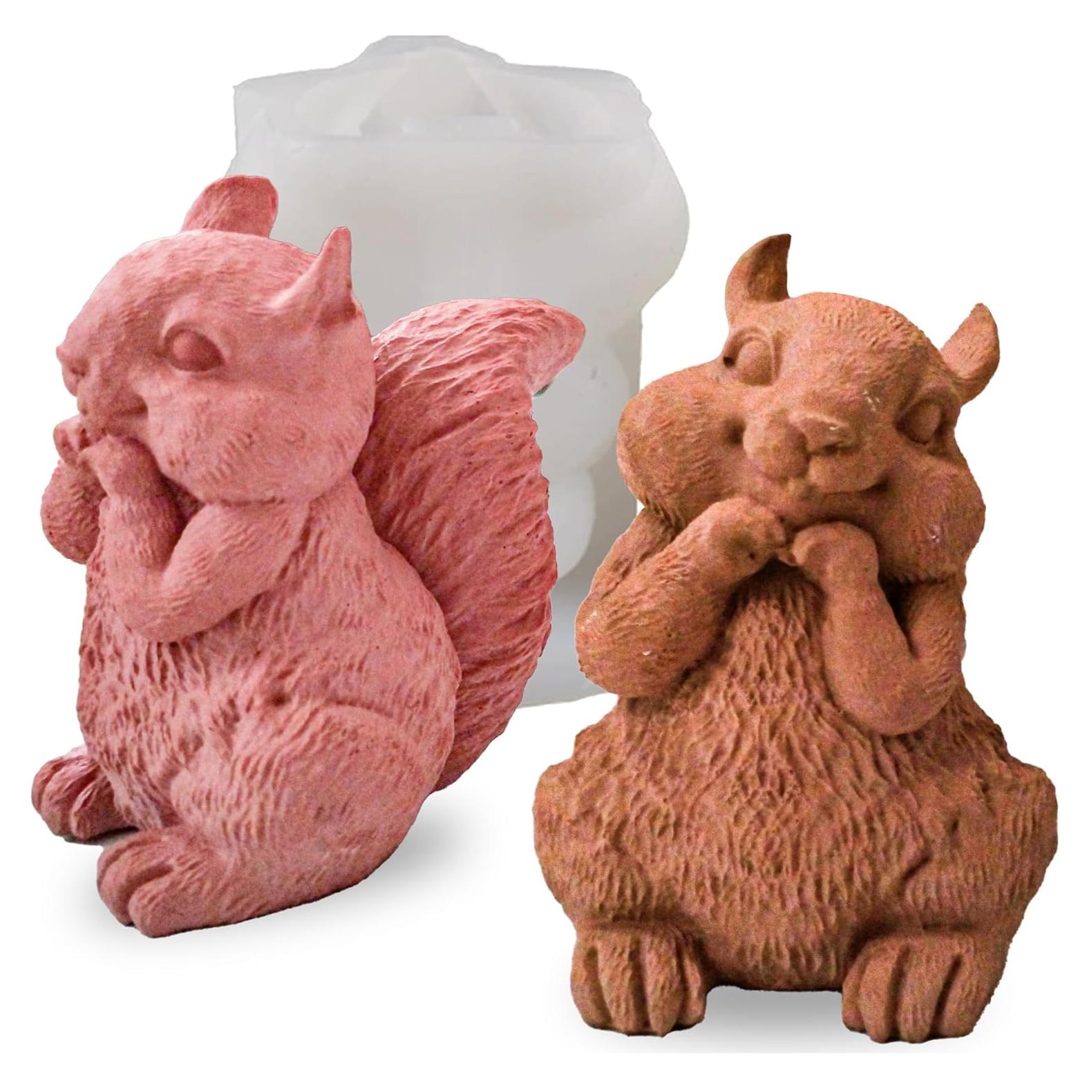 Molde de Silicona Ardilla Japleed para Jabón y Vela 3D