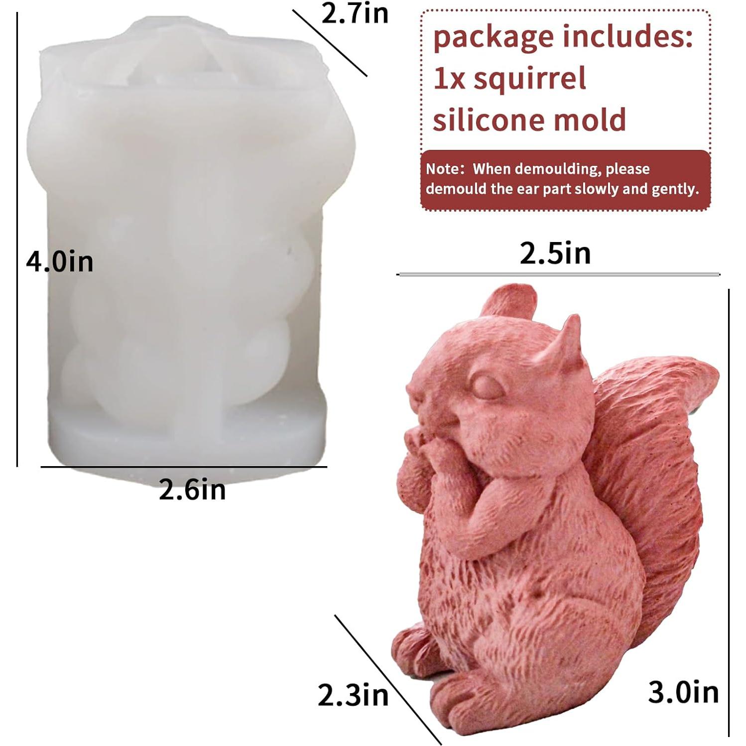 Molde de Silicona Ardilla Japleed para Jabón y Vela 3D