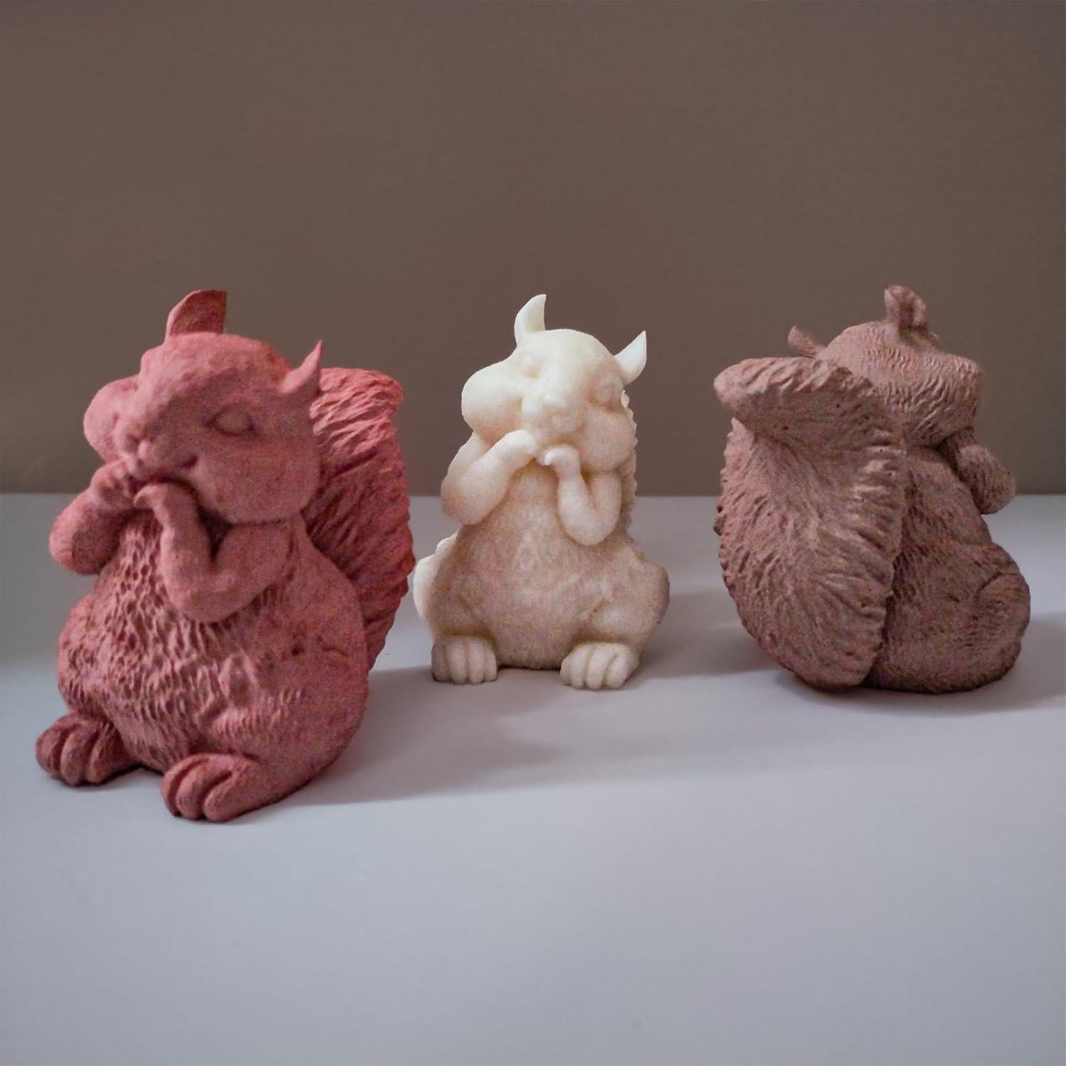 Molde de Silicona Ardilla Japleed para Jabón y Vela 3D