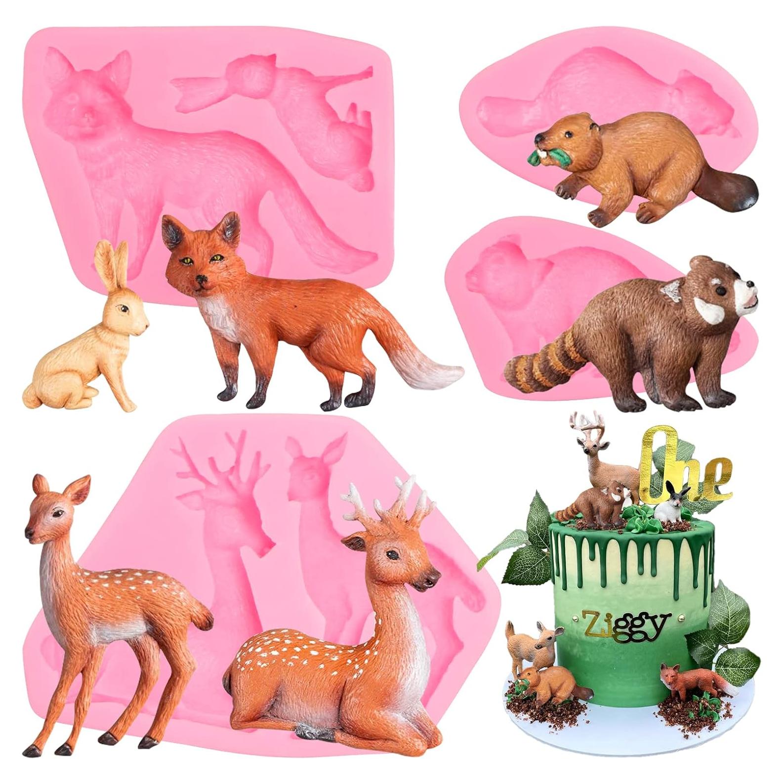 Molde de Silicona para Fondant LCcakem - Animales del Bosque