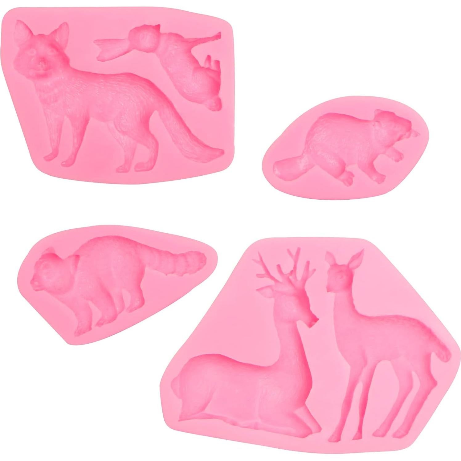 Molde de Silicona para Fondant LCcakem - Animales del Bosque