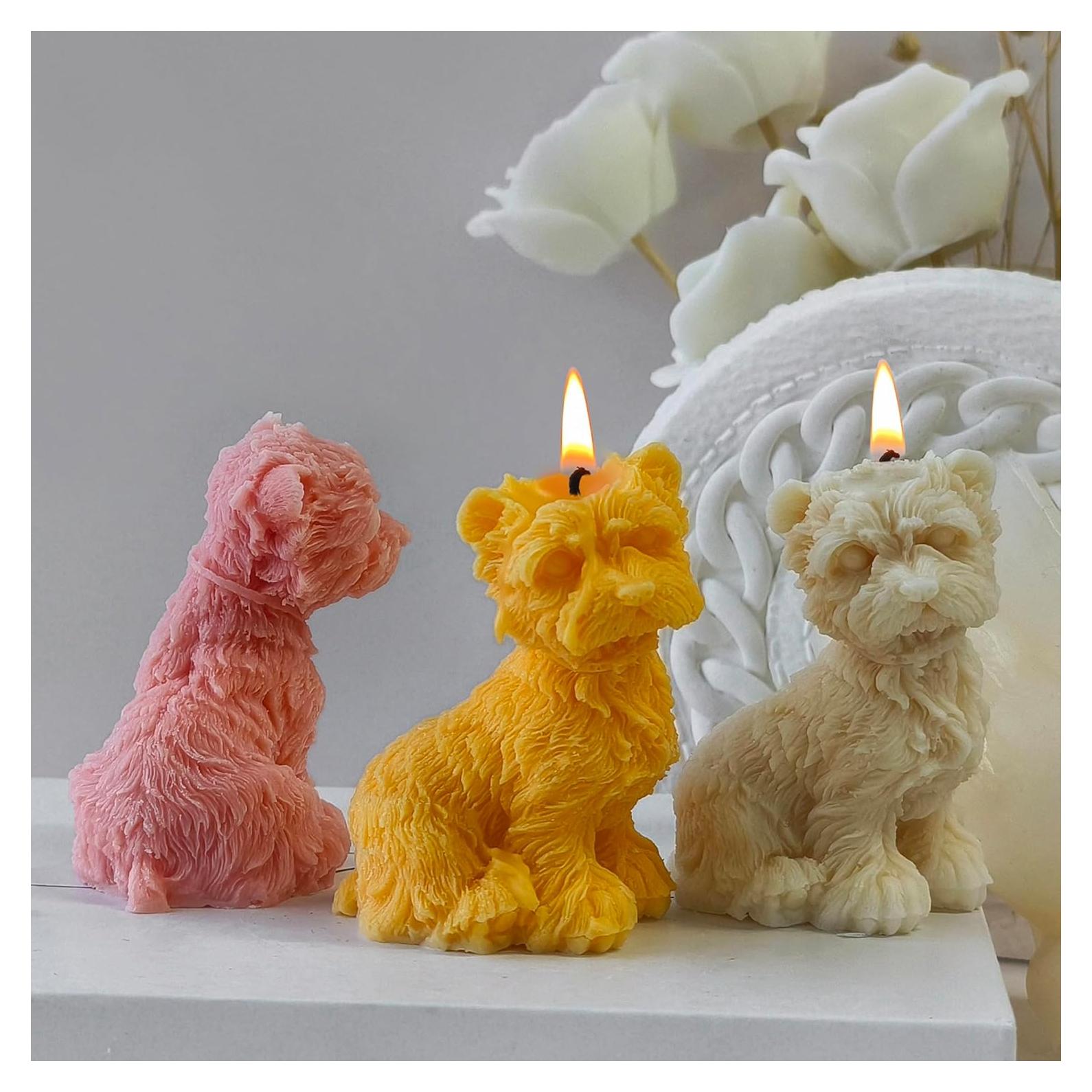 Molde de Silicona 3D ESEDAGE para Vela y Jabón - Perro