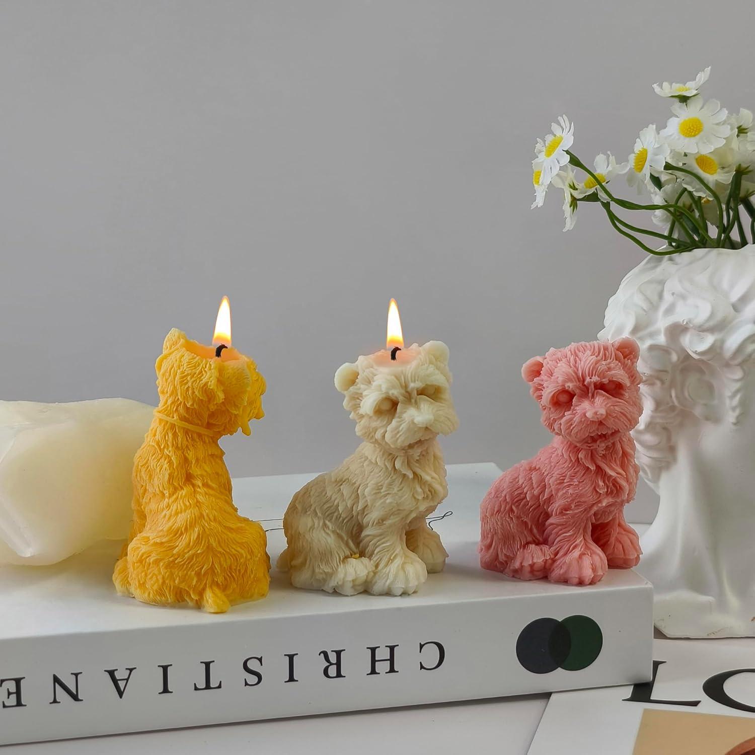 Molde de Silicona 3D ESEDAGE para Vela y Jabón - Perro