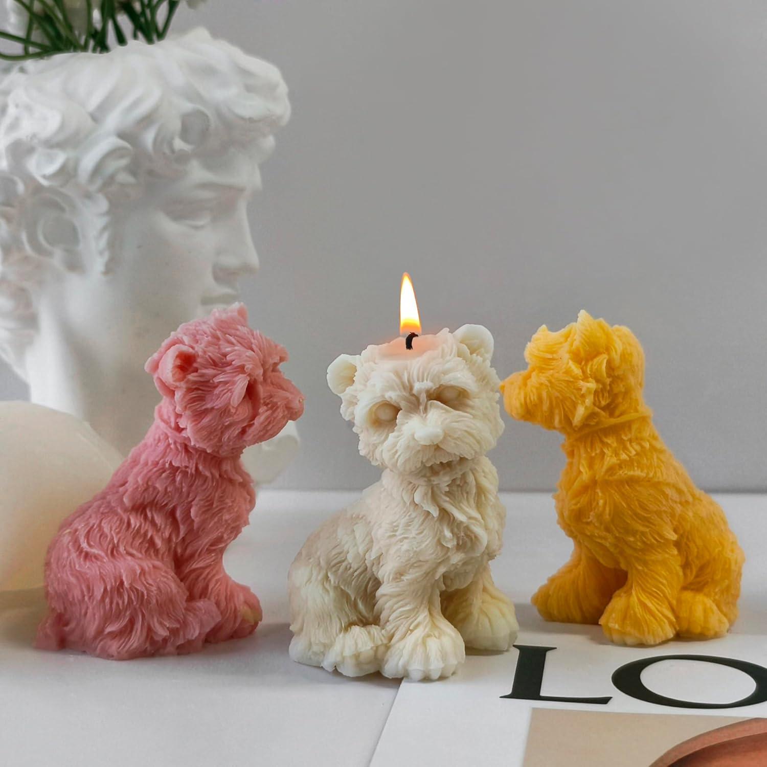 Molde de Silicona 3D ESEDAGE para Vela y Jabón - Perro