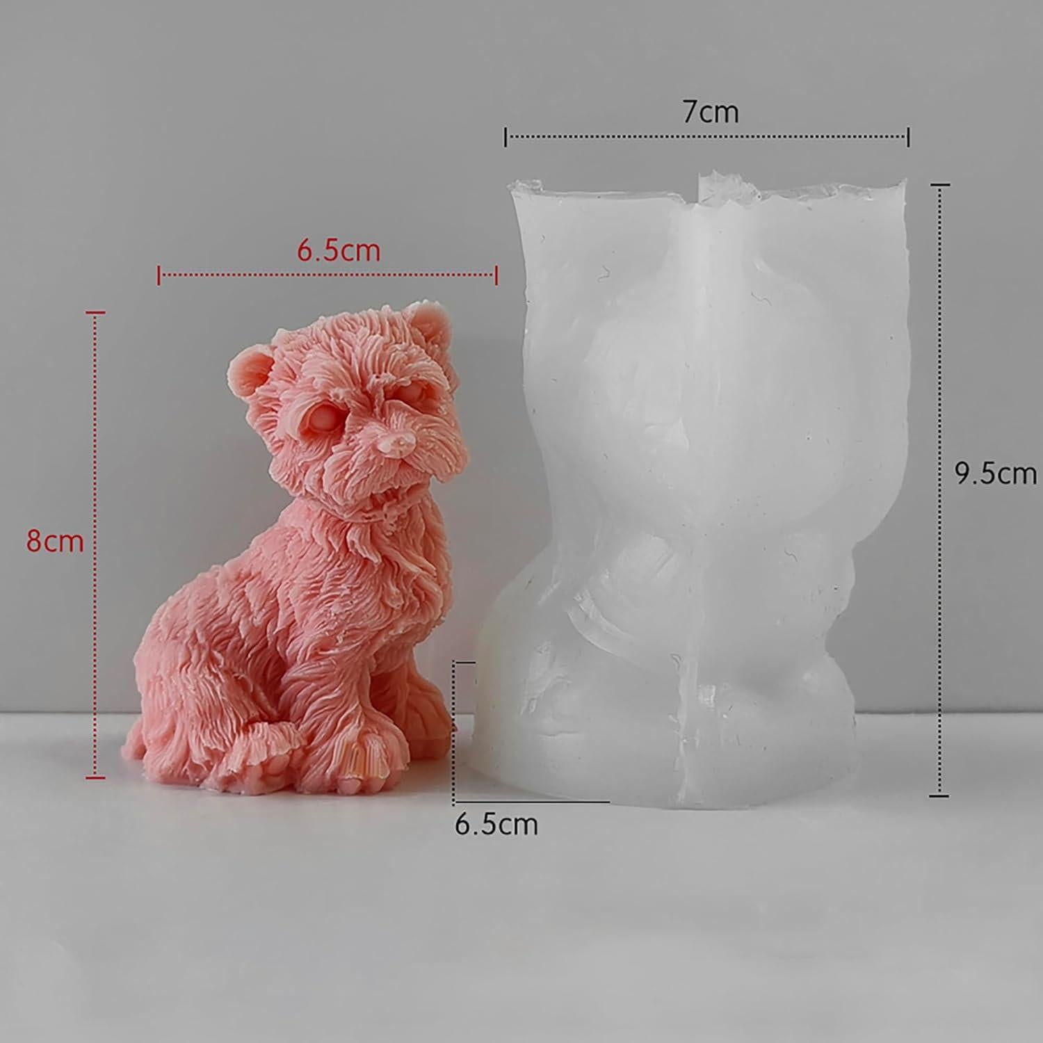 Molde de Silicona 3D ESEDAGE para Vela y Jabón - Perro