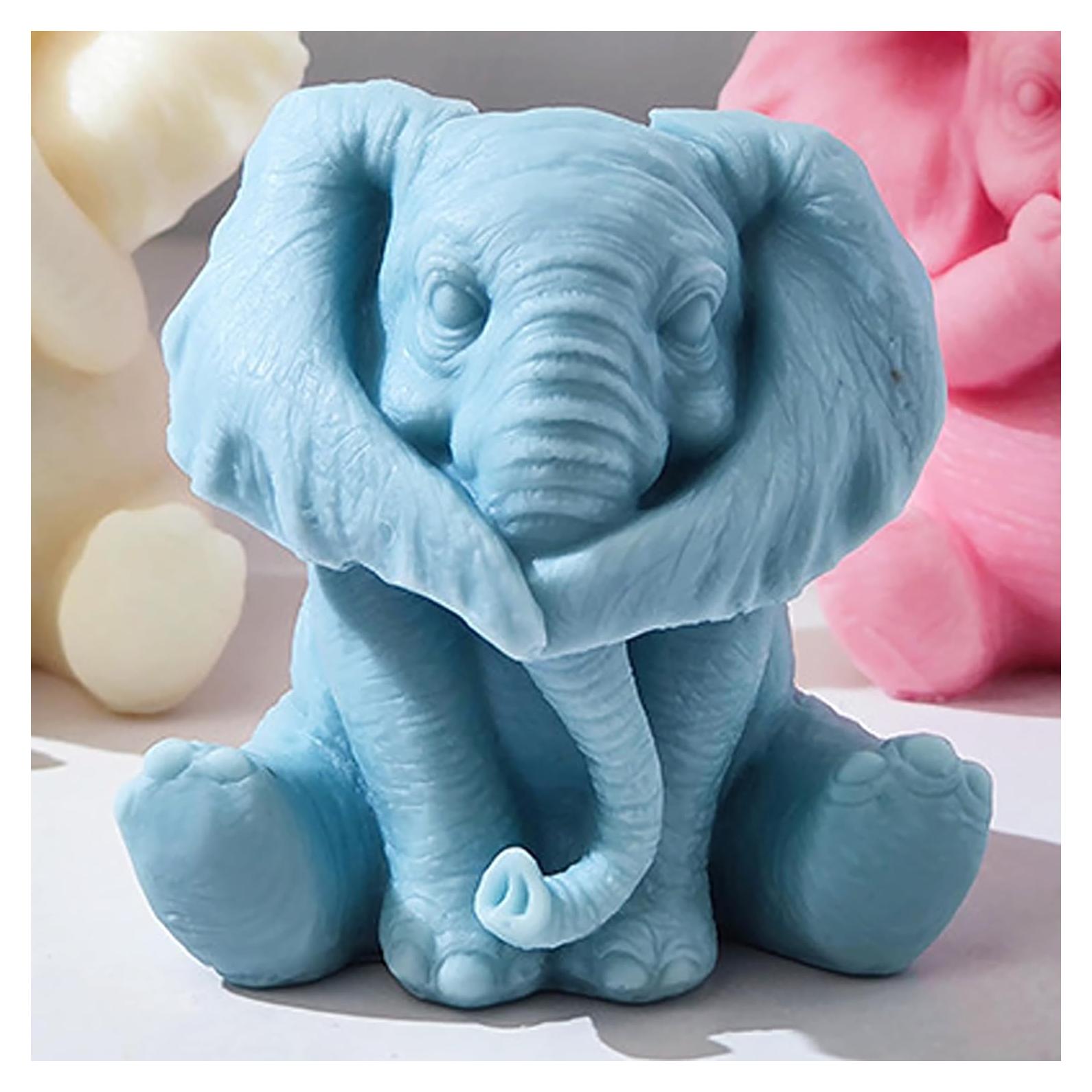 Molde de Silicona Elefante ESEENS para Velas y Jabón