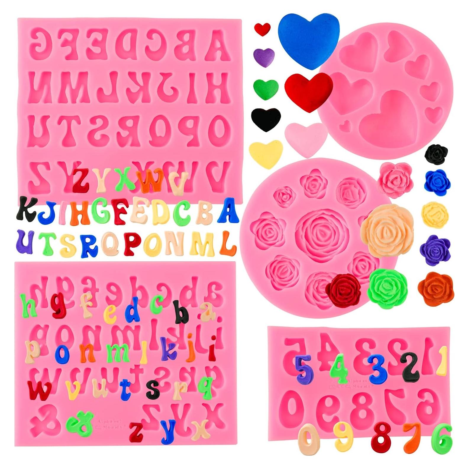 Moldes de Silicona para Letras y Números Couuwick - 5 Piezas