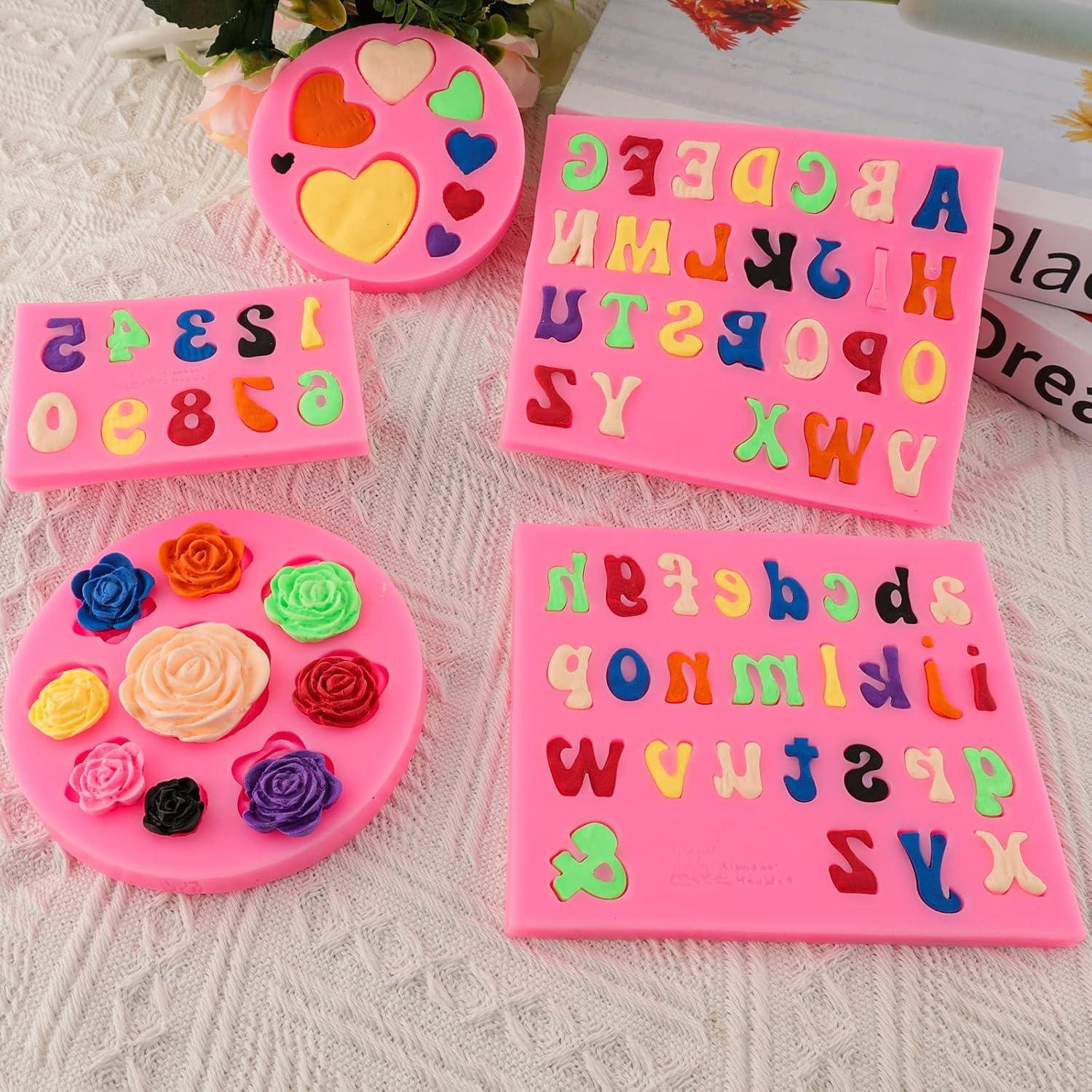 Moldes de Silicona para Letras y Números Couuwick - 5 Piezas