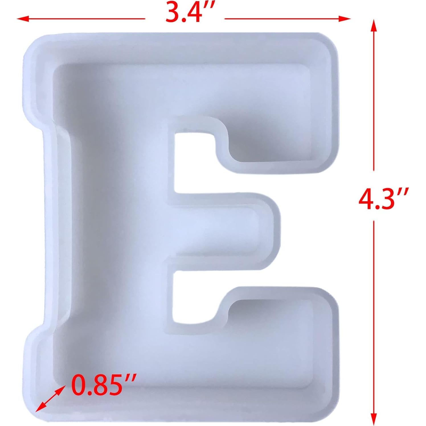 Molde de Silicona ESEDAGE Letras Mayúsculas 26 Piezas 10.9x9.9cm