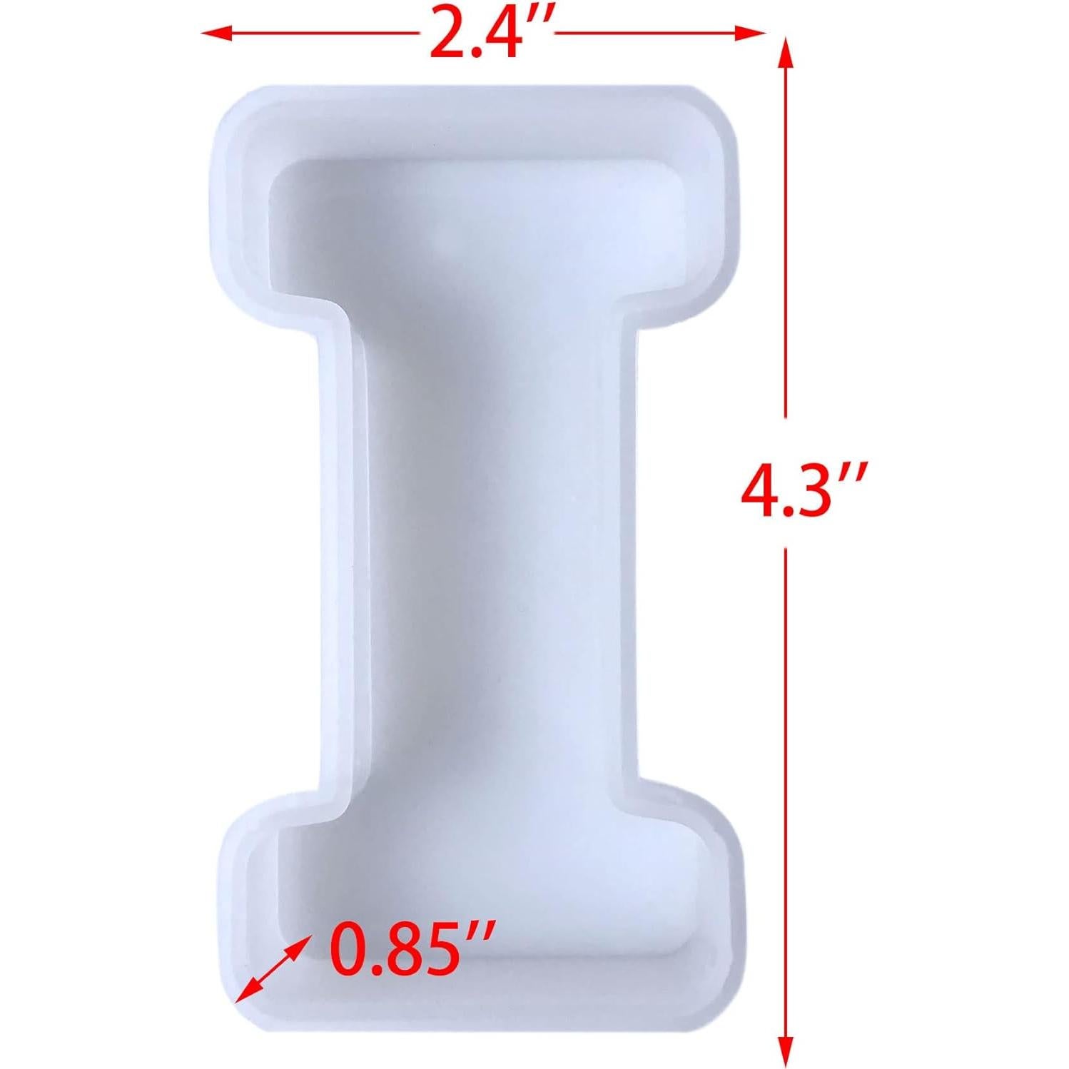 Molde de Silicona ESEDAGE Letras Mayúsculas 26 Piezas 10.9x9.9cm