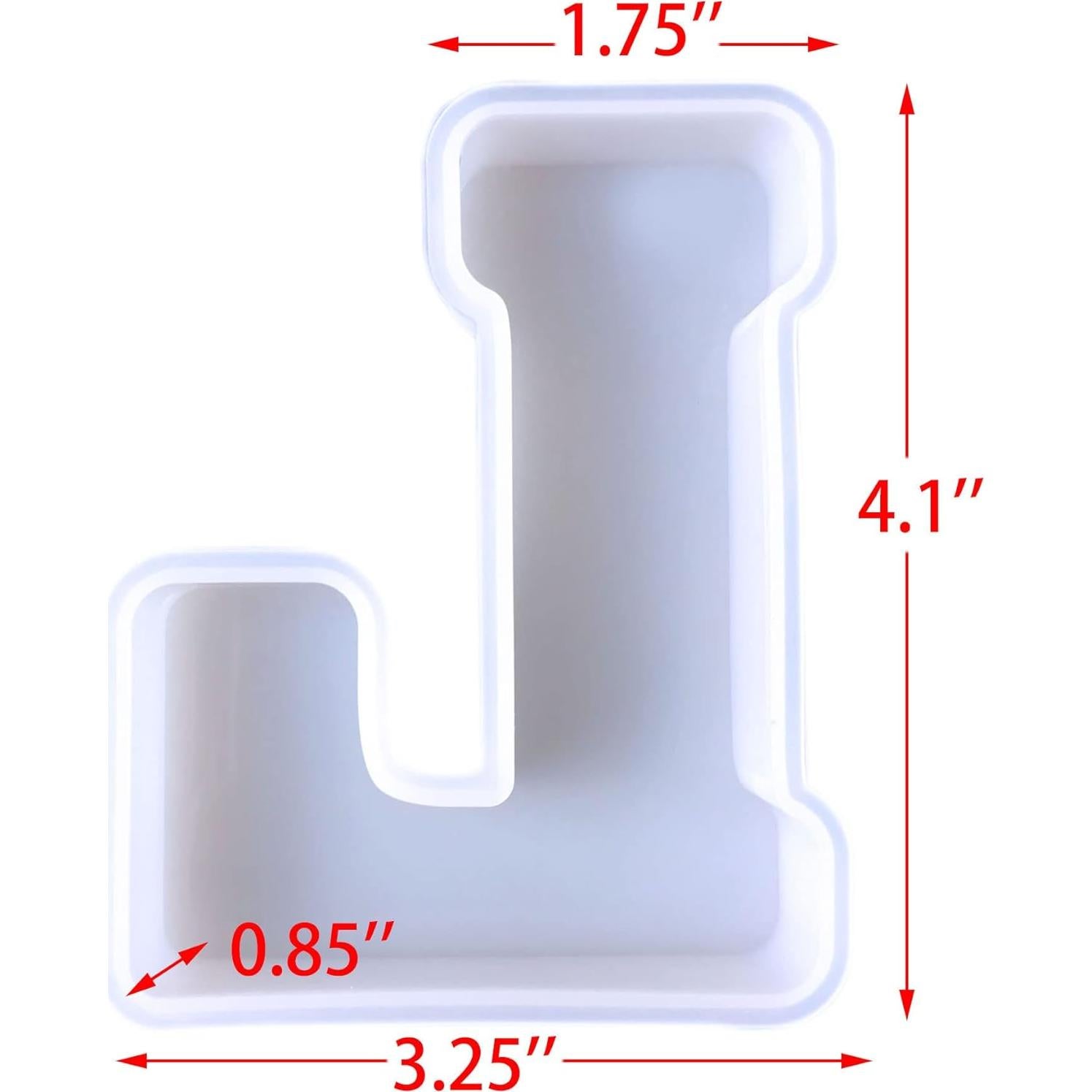 Molde de Silicona ESEDAGE Letras Mayúsculas 26 Piezas 10.9x9.9cm