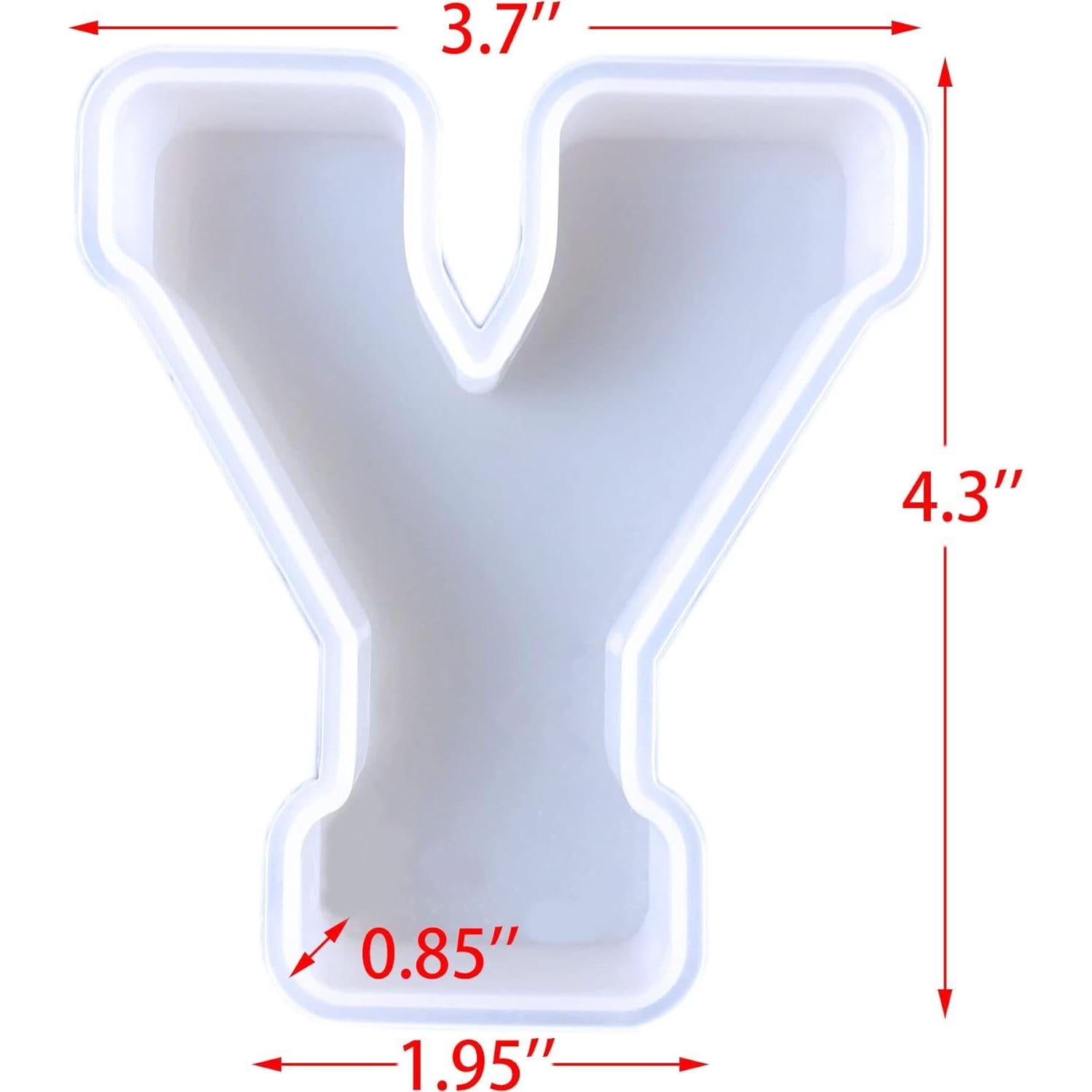 Molde de Silicona ESEDAGE Letras Mayúsculas 26 Piezas 10.9x9.9cm
