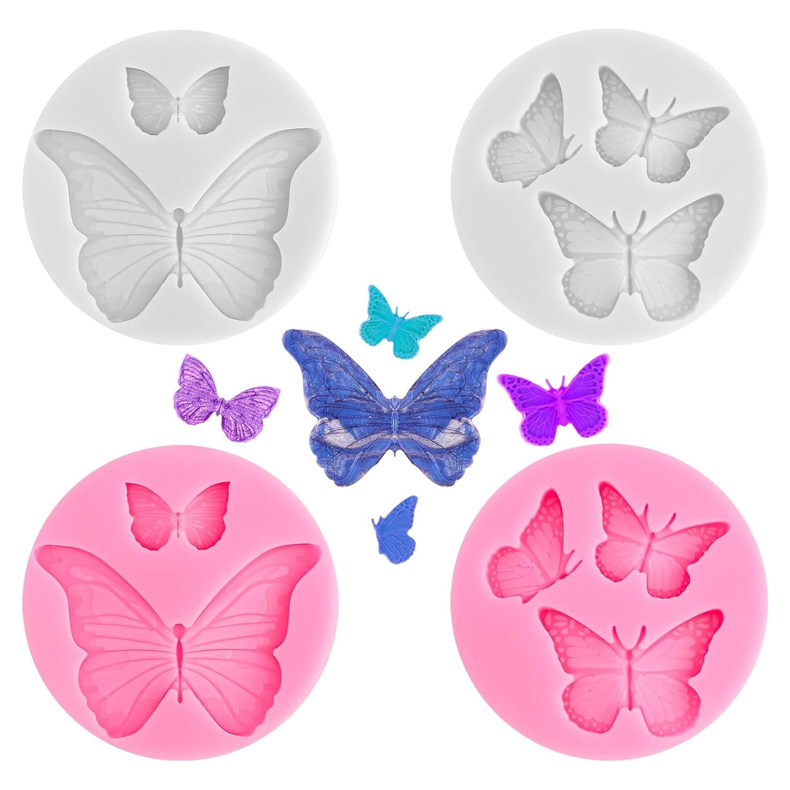 Moldes de Silicona para Chocolate Mariposa Gegraterwa - 4 Pcs