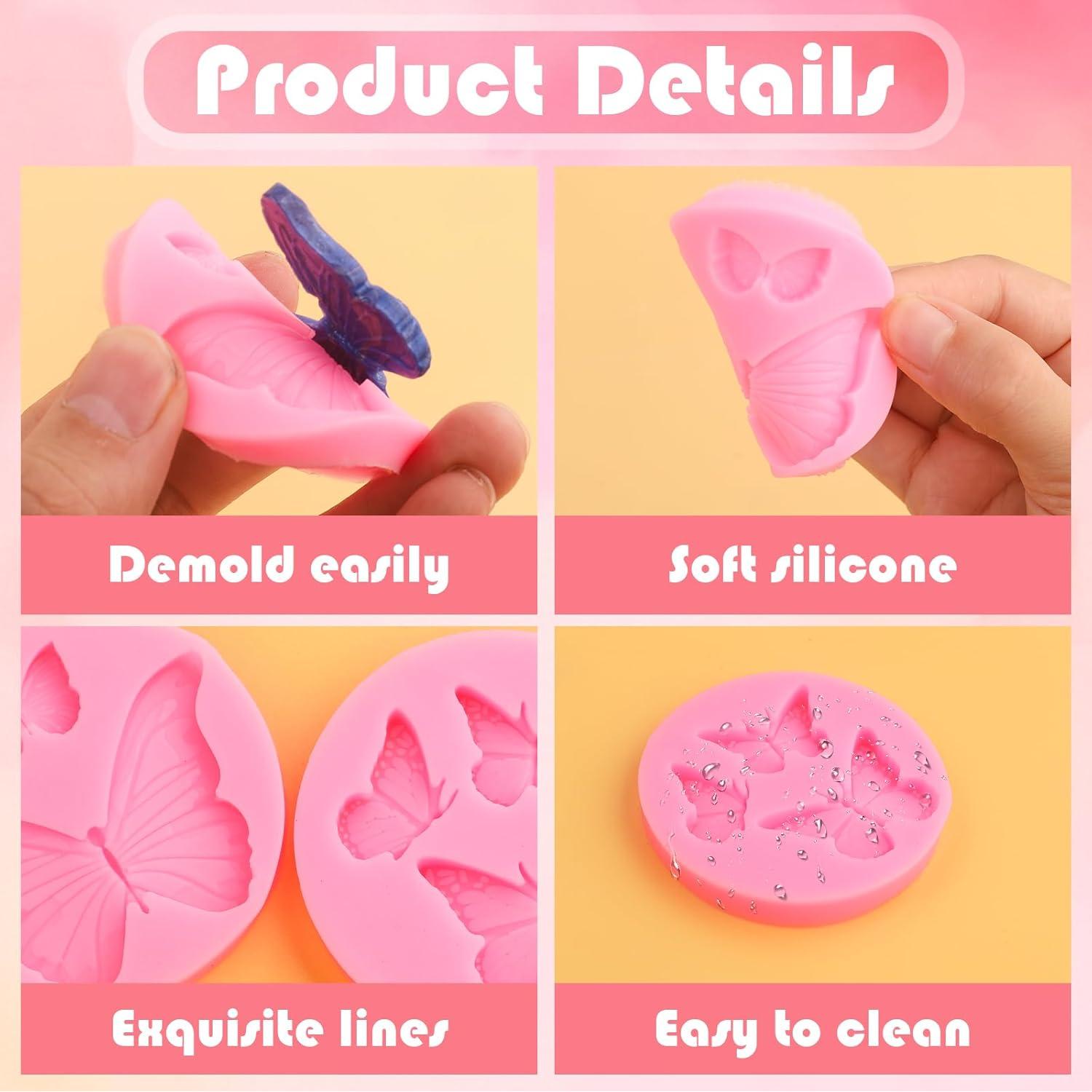 Moldes de Silicona para Chocolate Mariposa Gegraterwa - 4 Pcs