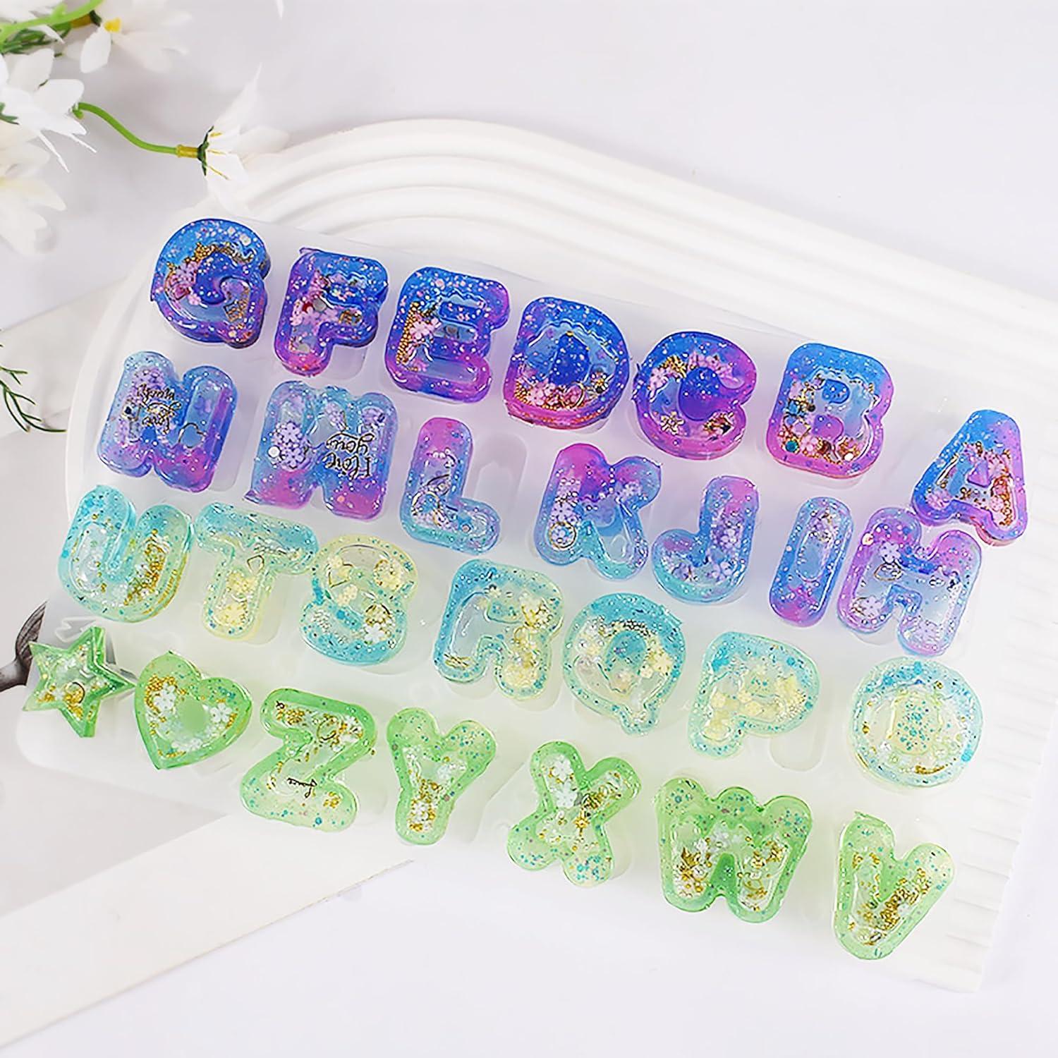 Moldes de Silicona para Velas y Resina 26 Letras EVERELAM