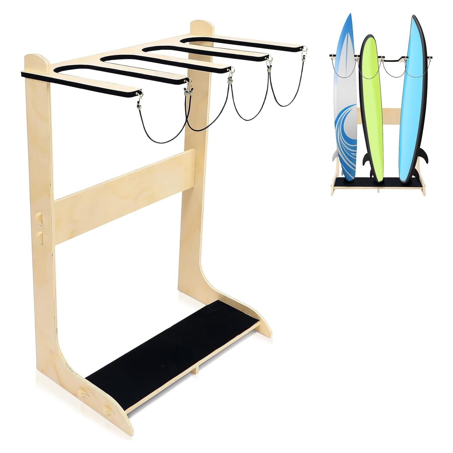 Soporte Vertical para 4 Tablas de Surf Briwooody Negro