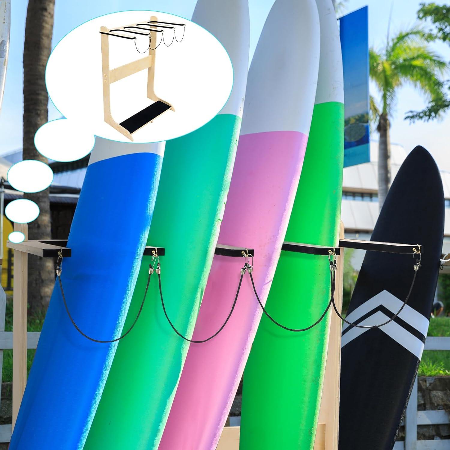 Soporte Vertical para 4 Tablas de Surf Briwooody Negro