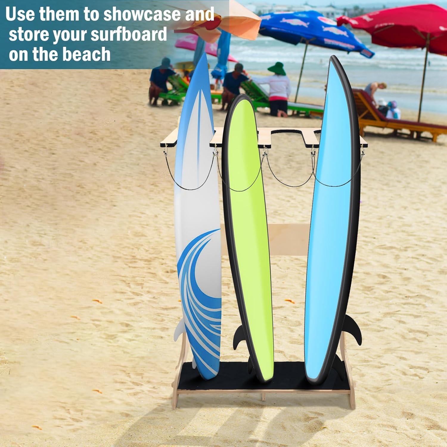 Soporte Vertical para 4 Tablas de Surf Briwooody Negro