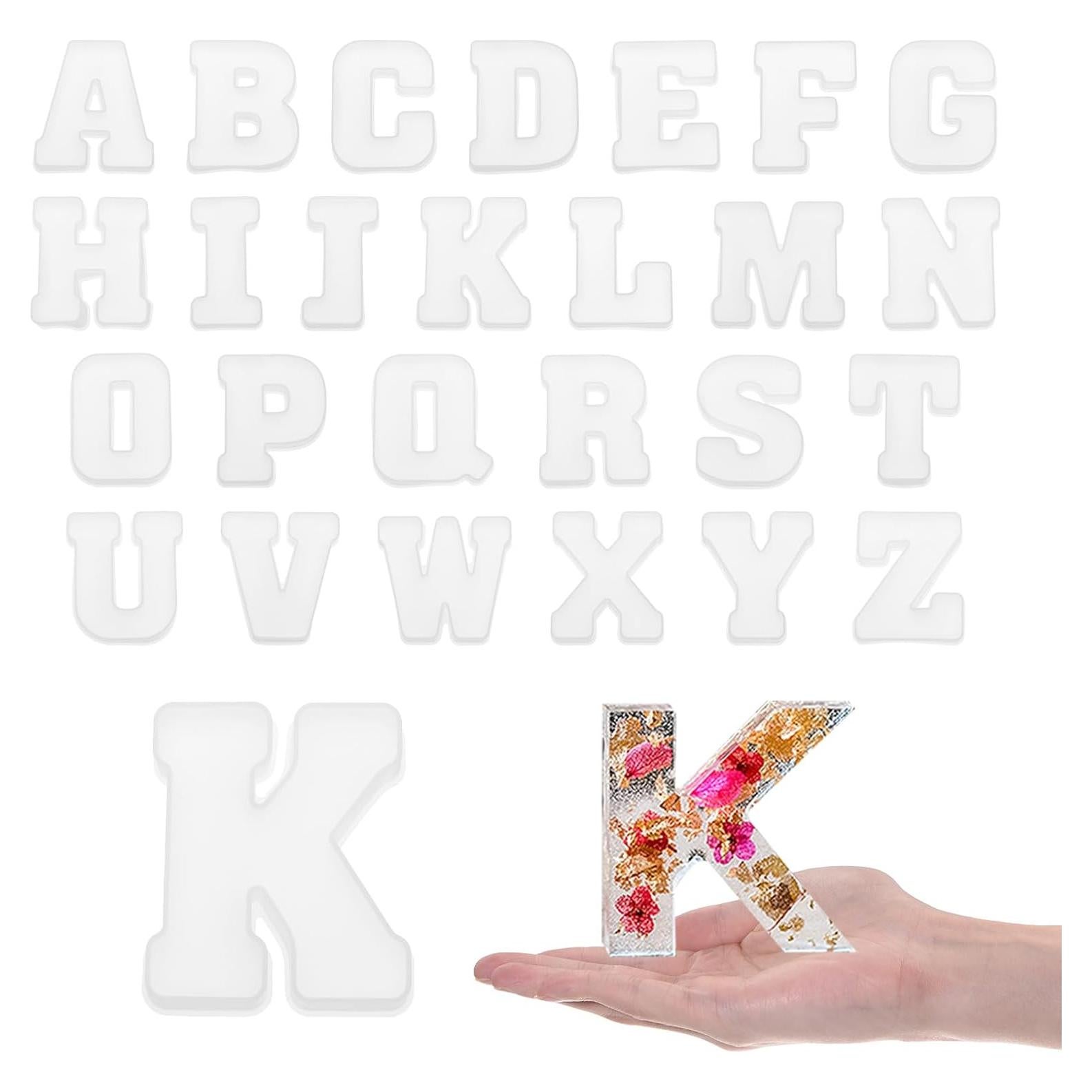 Molde de Letras Grandes HARFINGTON 26pcs Silicona 10.16cm