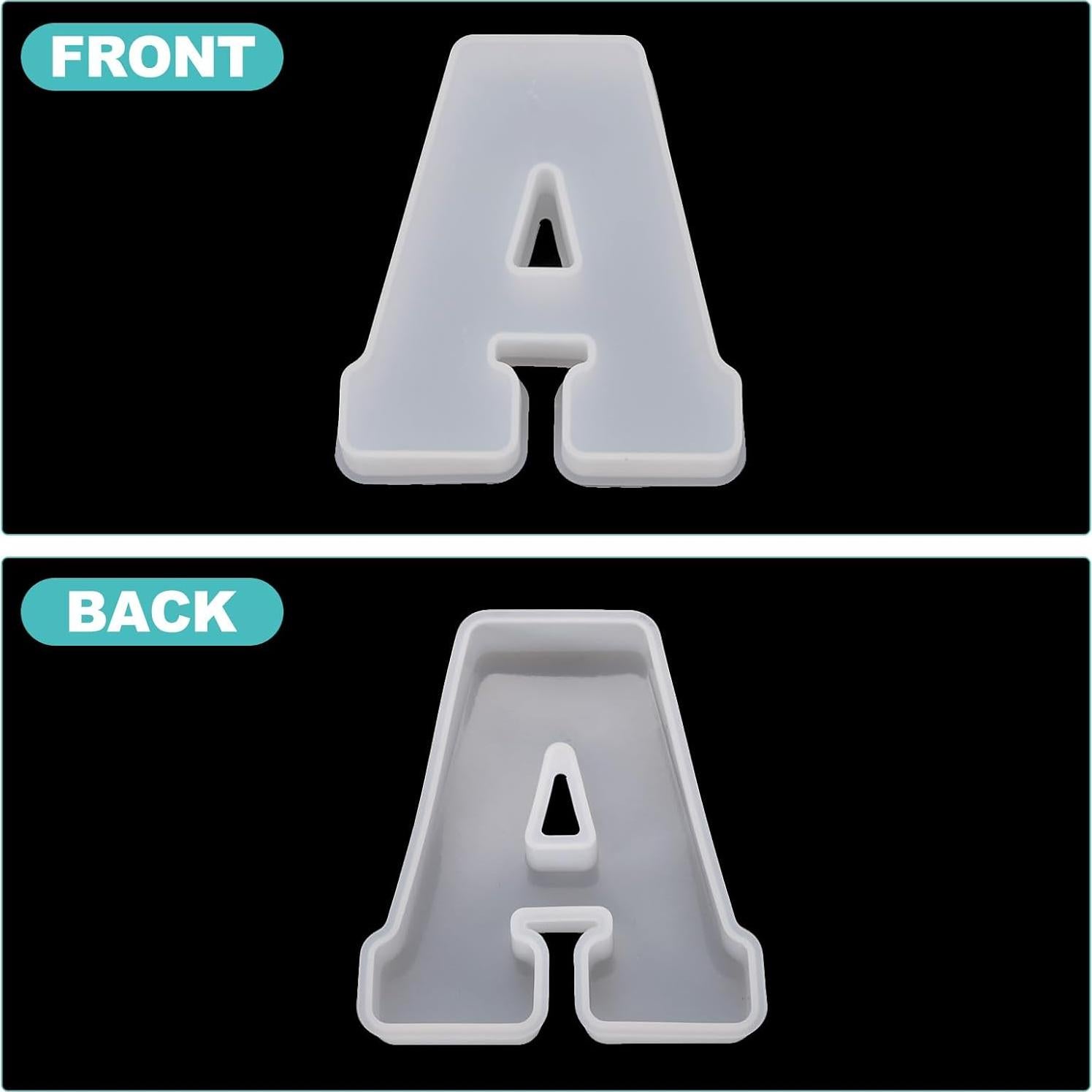 Molde de Letras Grandes HARFINGTON 26pcs Silicona 10.16cm