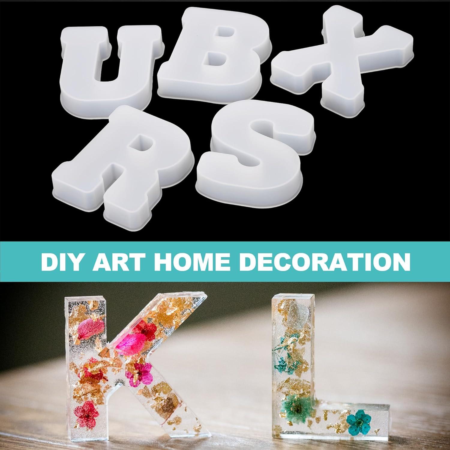 Molde de Letras Grandes HARFINGTON 26pcs Silicona 10.16cm