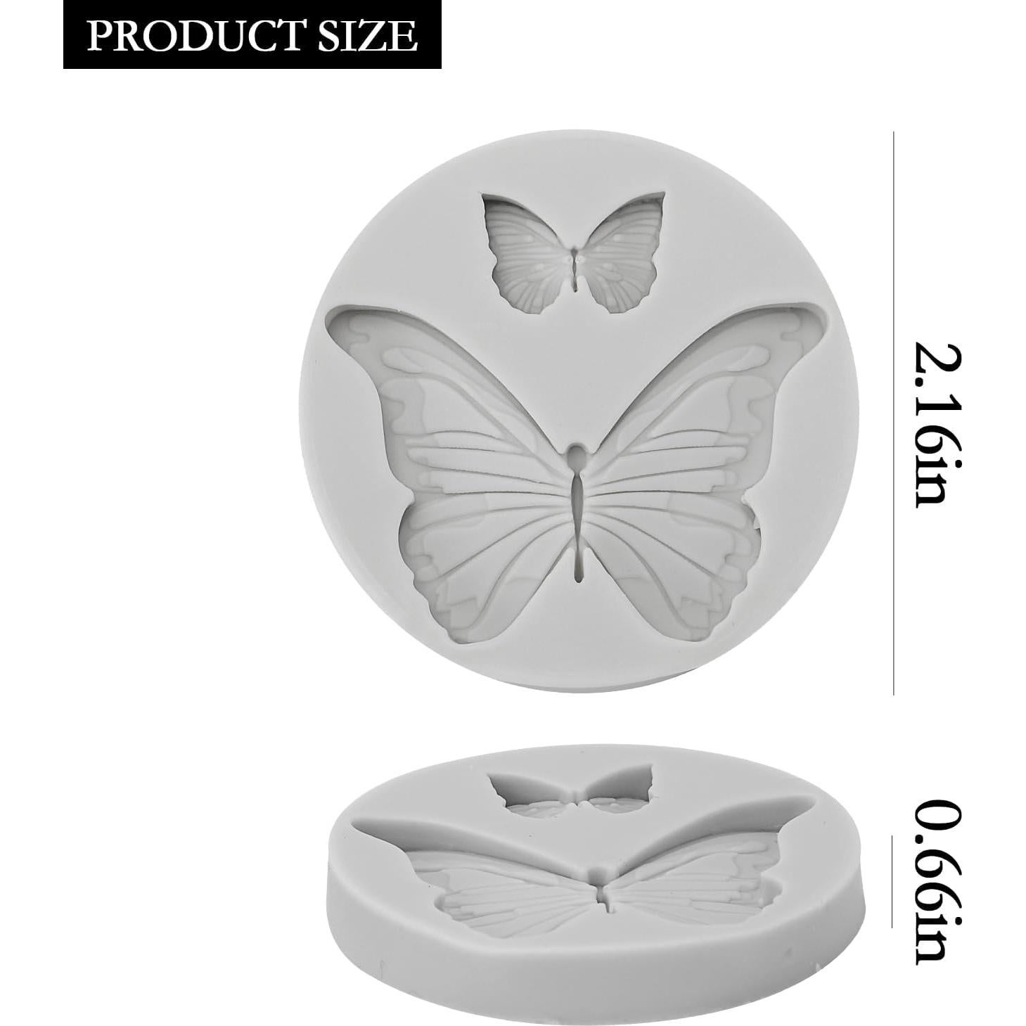 Moldes de Silicona Mariposa 4 Pcs Junwapy para Repostería