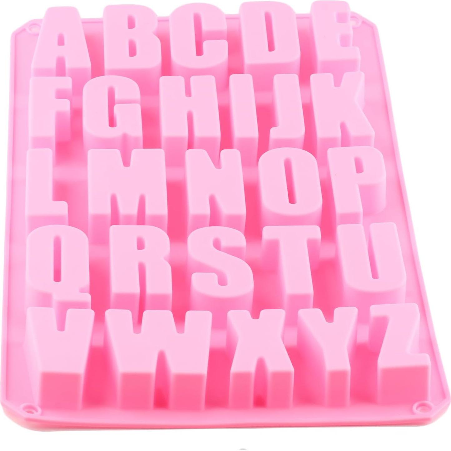 Moldes de Silicona para Chocolate con Letras YIMINGMOLD 26 Cavidades