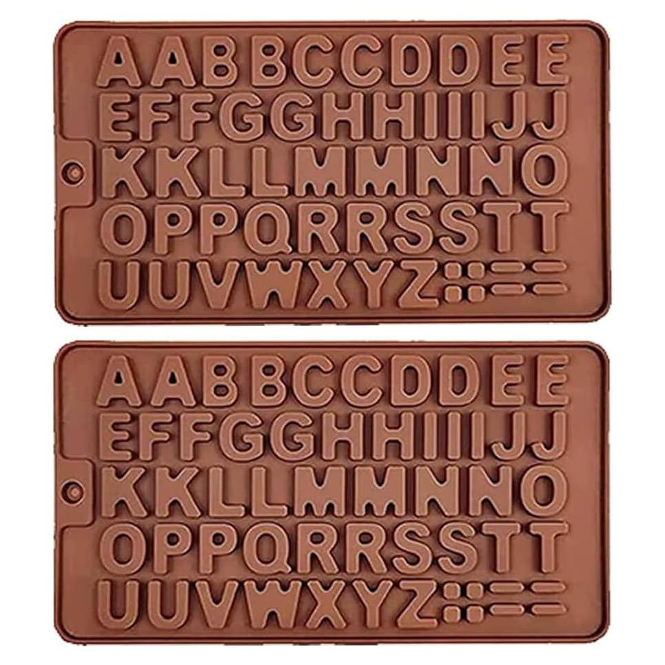 Molde de Silicona para Chocolate Letras 2PCS ROTDAM Antiadherente