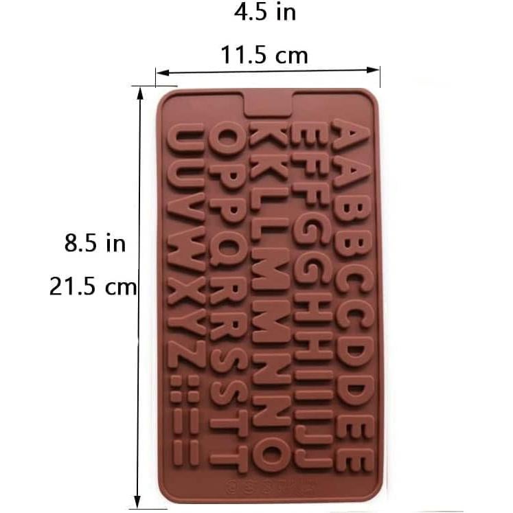 Molde de Silicona para Chocolate Letras 2PCS ROTDAM Antiadherente