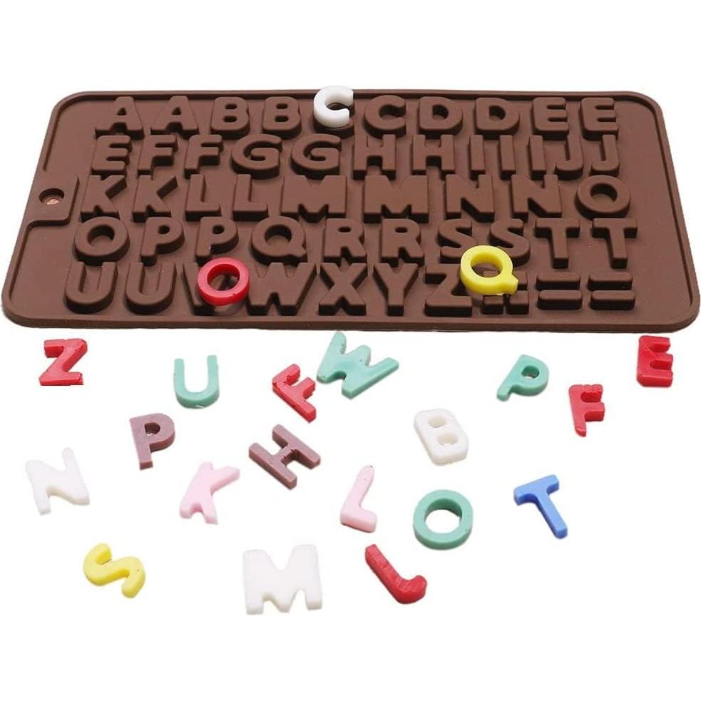 Molde de Silicona para Chocolate Letras 2PCS ROTDAM Antiadherente