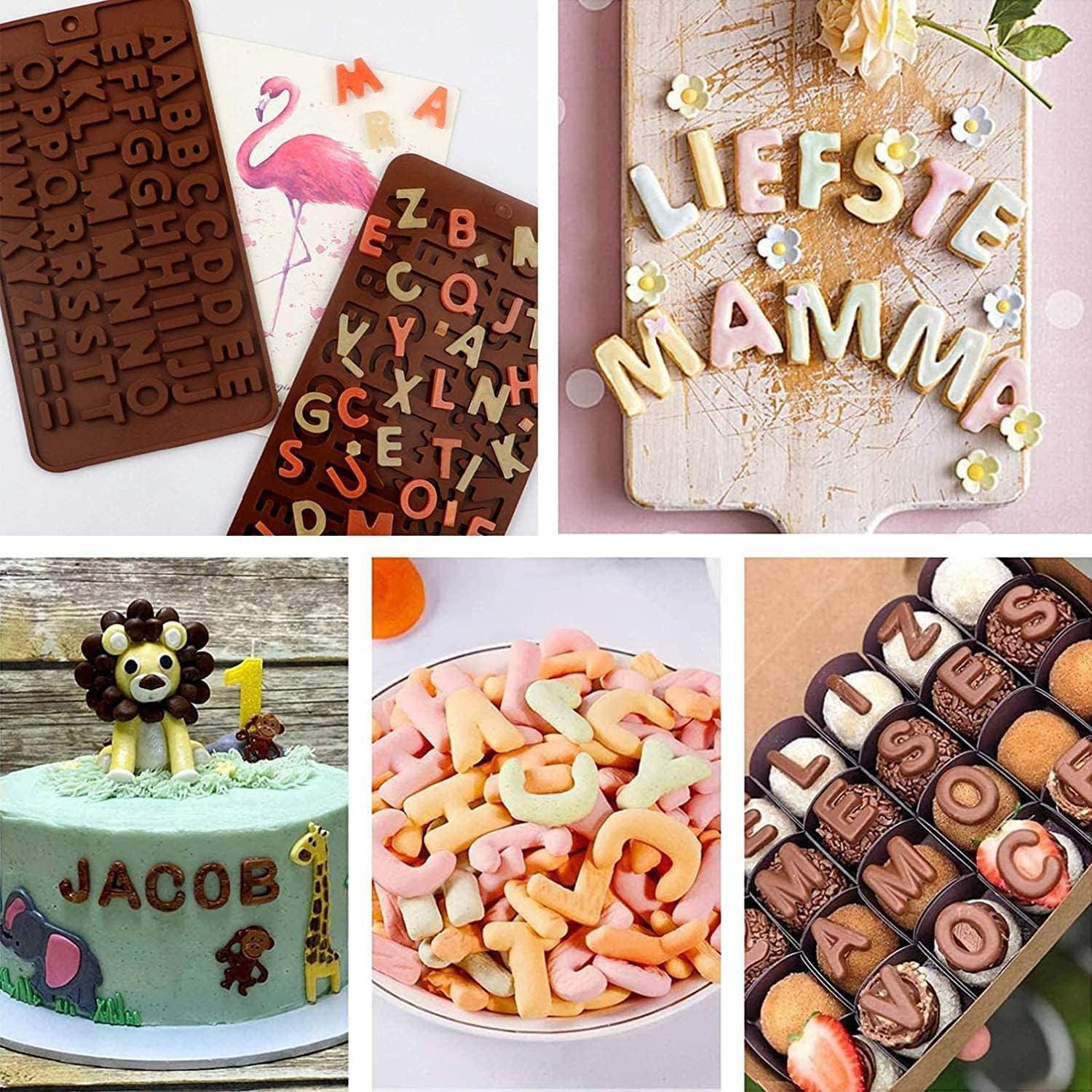 Molde de Silicona para Chocolate Letras 2PCS ROTDAM Antiadherente